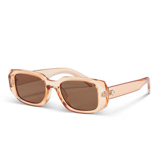 Lunettes de soleil rectangulaires Nina - Champagne rosé