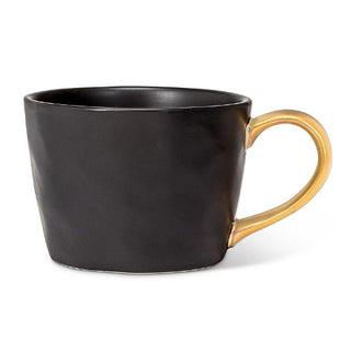 Mug - Matte black and gold handle