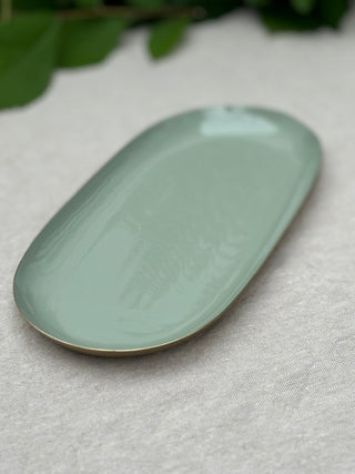 Small enameled tray - Oval