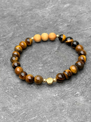 Œil de tigre et bois de santal · Bracelet - Petiole™