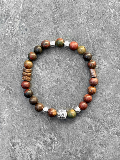 Picasso Jasper and Antique Silver - Bracelet