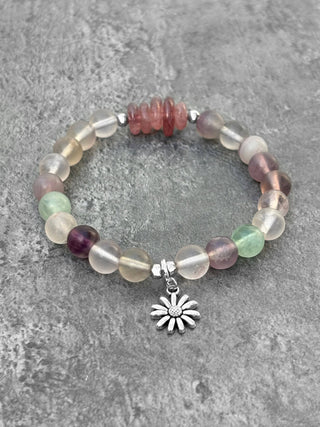 Fluorite et quartz fraise - Bracelet - Petiole™