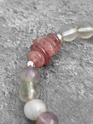 Fluorite et quartz fraise - Bracelet - Petiole™