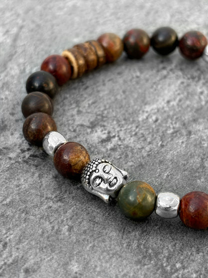 Picasso Jasper and Antique Silver - Bracelet