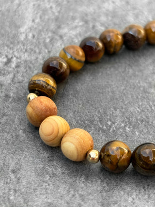 Œil de tigre et bois de santal · Bracelet - Petiole™