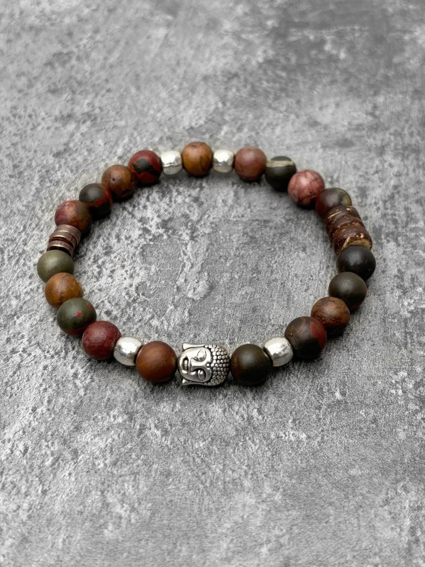 Picasso Jasper and Antique Silver - Bracelet