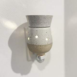 Diffuseur chauffe-cire mural - Blanc rustique