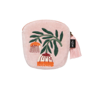 Pochette brodée ronde - Fleur - Petiole™