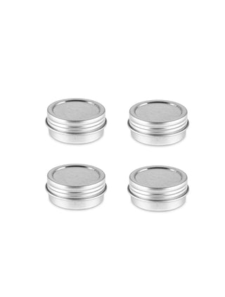 Set of 4 metal containers - 1/2 oz